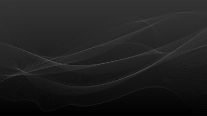 Abstract futuristic wavy stripes. Abstract curved lines. Vector.