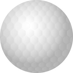 Golf ball and putter clipart design illustration