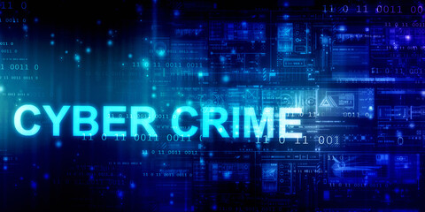 2d illustration abstract Cyber crime

