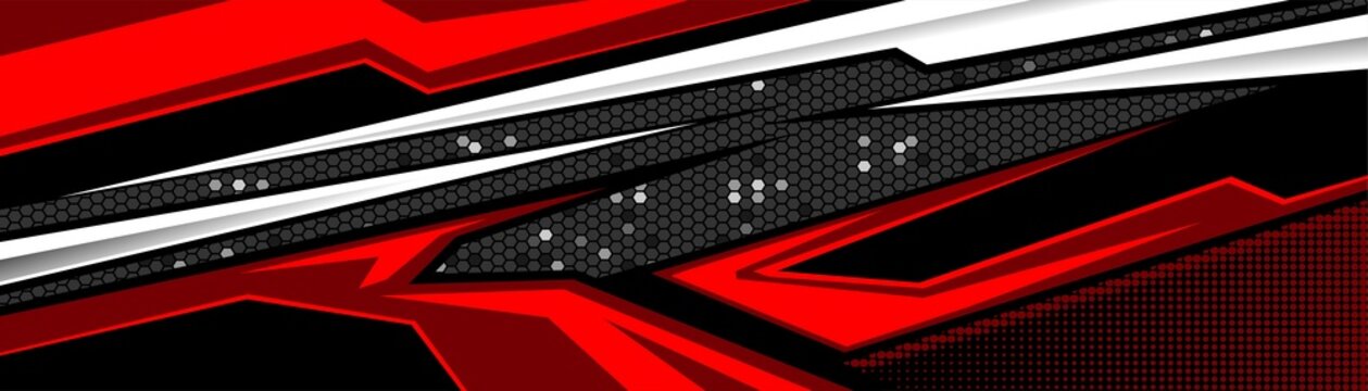Car decal wrap design vector. Graphic abstract stripe racing background kit designs for vehicle, race car, rally, adventure and livery