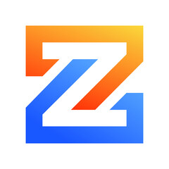 Modern Z letter logo Design with gradient