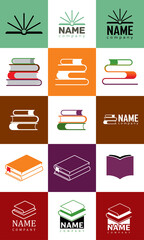 set of book logo.