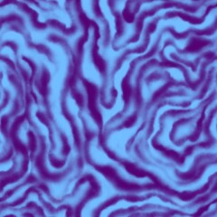 Wavy abstract watercolor pattern. Blurred blue and purple marble texture.
