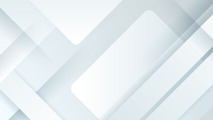 Abstract white geometric shape with futuristic concept background