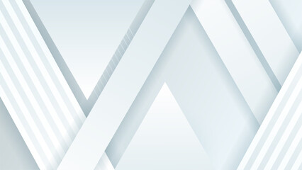 Abstract white geometric shape with futuristic concept background