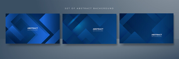 Modern dark blue abstract background. Vector abstract with science, futuristic, energy technology concept over dark blue background. Blue business presentation background