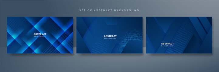 Modern dark blue abstract background. Vector abstract with science, futuristic, energy technology concept over dark blue background. Blue business presentation background