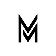 Letter MM logo MM design. Line creative minimal monochrome monogram symbol  template vector