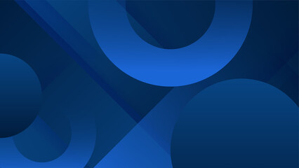 Modern dark blue abstract background. Vector abstract with science, futuristic, energy technology concept over dark blue background. Blue business presentation background