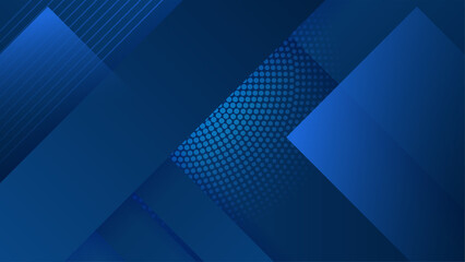 Obraz premium Modern dark blue abstract background. Vector abstract with science, futuristic, energy technology concept over dark blue background. Blue business presentation background