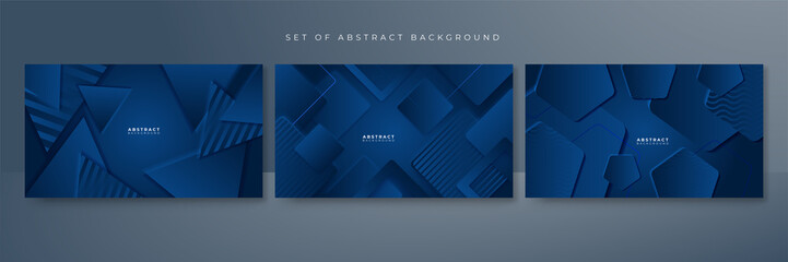 Modern dark blue abstract background