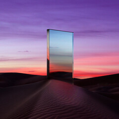 Portal in the desert, window to the sky
