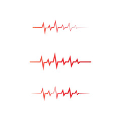 Pulse line ilustration vector template