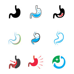 stomach care icon designs concept vector illustration