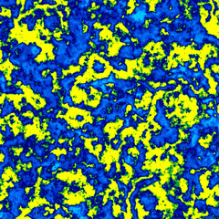 Blue yellow swirls background with colorful splashes