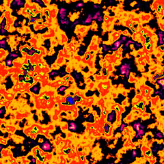 Yellow purple orange mosaic background with fire