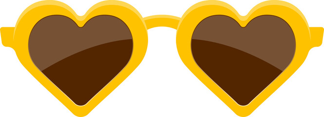 Stylish heart sunglasses clipart design illustration