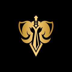 Elephant Sword Creative Logo Design