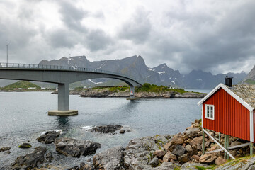 Fototapeta na wymiar bridge over the fjord