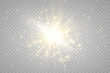 Light star gold png. Light sun gold png. Light flash gold png. vector illustrator. summer season beach