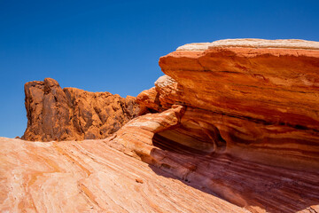 red rock formations at valley of fire state park in nevada 