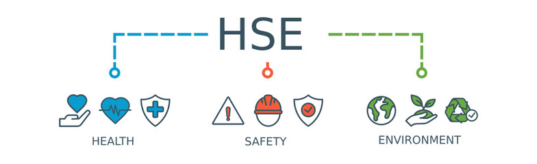 HSE Banner Web Icon Vector Illustration