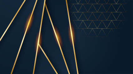 Abstract black and gold shapes background