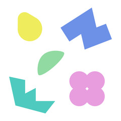 Set of cute abstract geometric shapes for modern minimalistic design