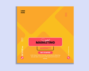 Digital Marketing Agency Social Social Media Post Design Template and Instagram banner Template vector