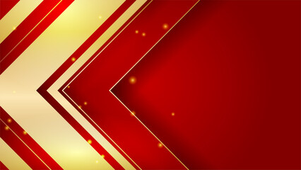 Abstract red and gold shapes background