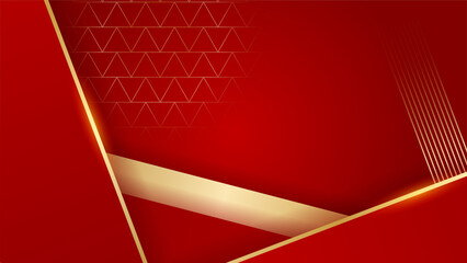 Abstract red and gold shapes background
