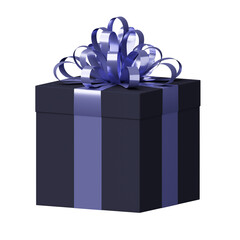 3d render very peri gift box isolated on white.