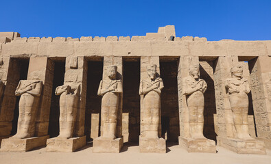 View to the Hall of Caryatids in Karnak Temple near Luxor, Egypt  