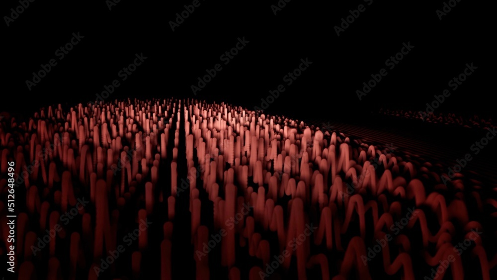 Poster abstract colorful gradient animation on a blackbackground. motion of red geometric patterns, which f