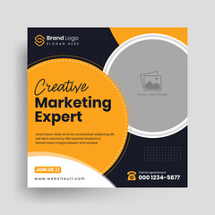 Digital marketing social media post design | company promotion post | instagram post web banner design template.