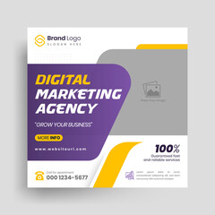 Digital marketing social media post design | company promotion post | instagram post web banner design template.