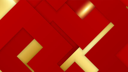 Modern red gold background vector illustration