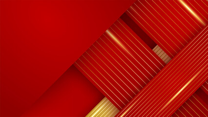 Modern red gold background vector illustration