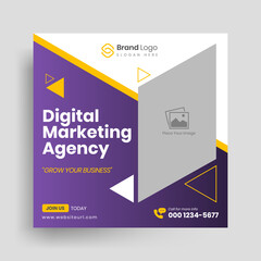 Digital marketing social media post design | company promotion post | instagram post web banner design template.