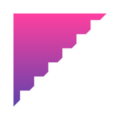 Fototapeta premium gradient corner border element 