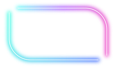 neon two tone rectangle frame
