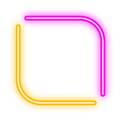 neon two tone square frame
