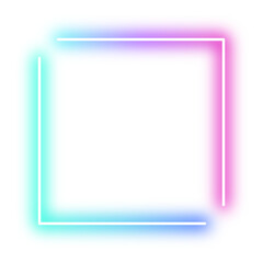 neon two tone square frame
