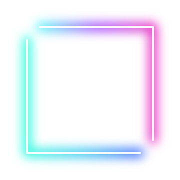 neon two tone square frame
