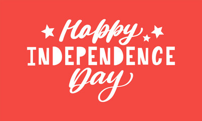 4th of july independence day lettering background