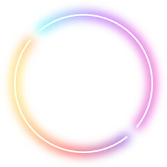 neon two tone round frame
