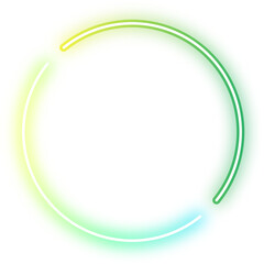 neon two tone round frame
