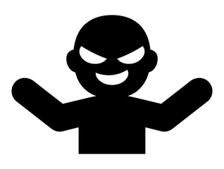 手を広げる悪い人