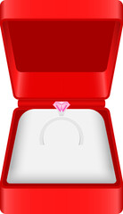 Engagement ring clipart design illustration