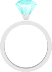 Engagement ring clipart design illustration